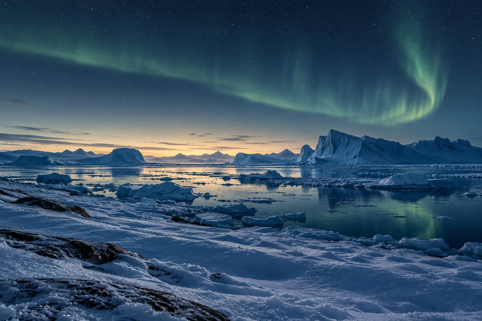 Arctic light — AI landscape illustration